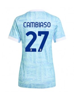 Zenske Futbalové oblečenie Juventus Andrea Cambiaso #27 2025-26 Krátky Rukáv - Preč Zenske Futbalové oblečenie Juventus Andrea Cambiaso #27 2025-26 Krátky Rukáv - Preč